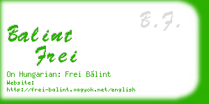 balint frei business card
