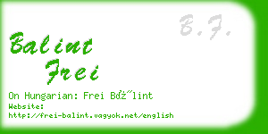 balint frei business card